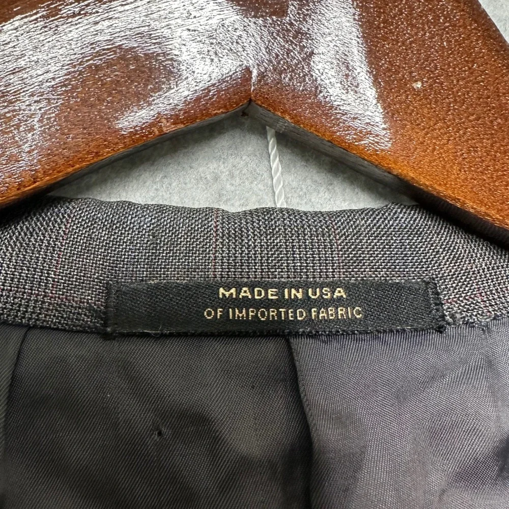 Hart Schaffner Marx Gold Trumpeter Grey Glen Plaid Wool Blazer Sport Coat 44R